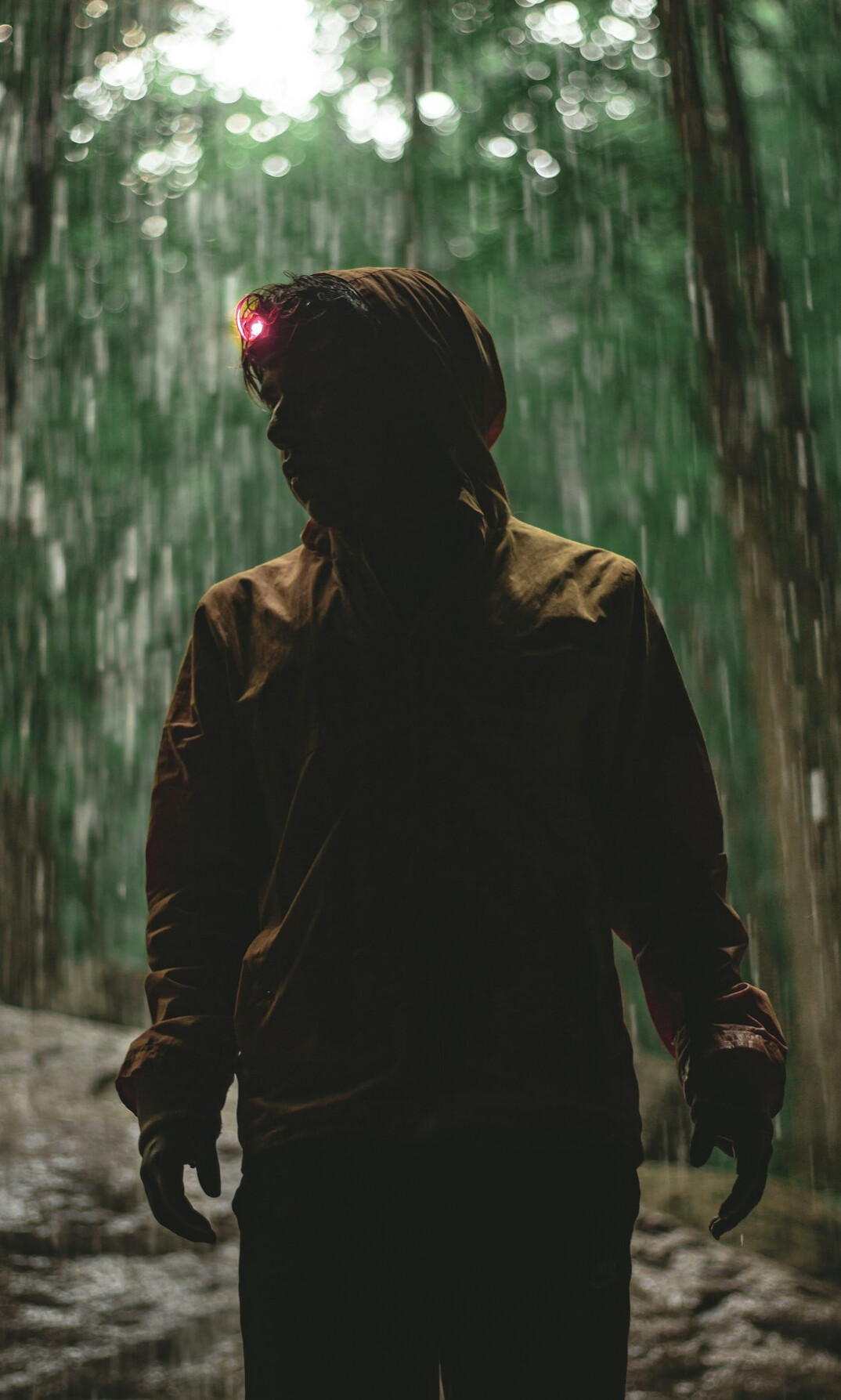 mysterious villain in rain